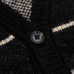 Windowpane Mohair Cardigan - Charcoal Multi -Fashion Clothing Store Windowpane Mohair Cardigan Charcoal Multi AWK FW23 KN003 CHA 10 01 23 Feature KN 7