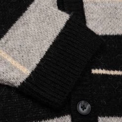 Windowpane Mohair Cardigan - Charcoal Multi -Fashion Clothing Store Windowpane Mohair Cardigan Charcoal Multi AWK FW23 KN003 CHA 10 01 23 Feature KN 8