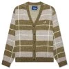 Windowpane Mohair Cardigan - Sage Multi