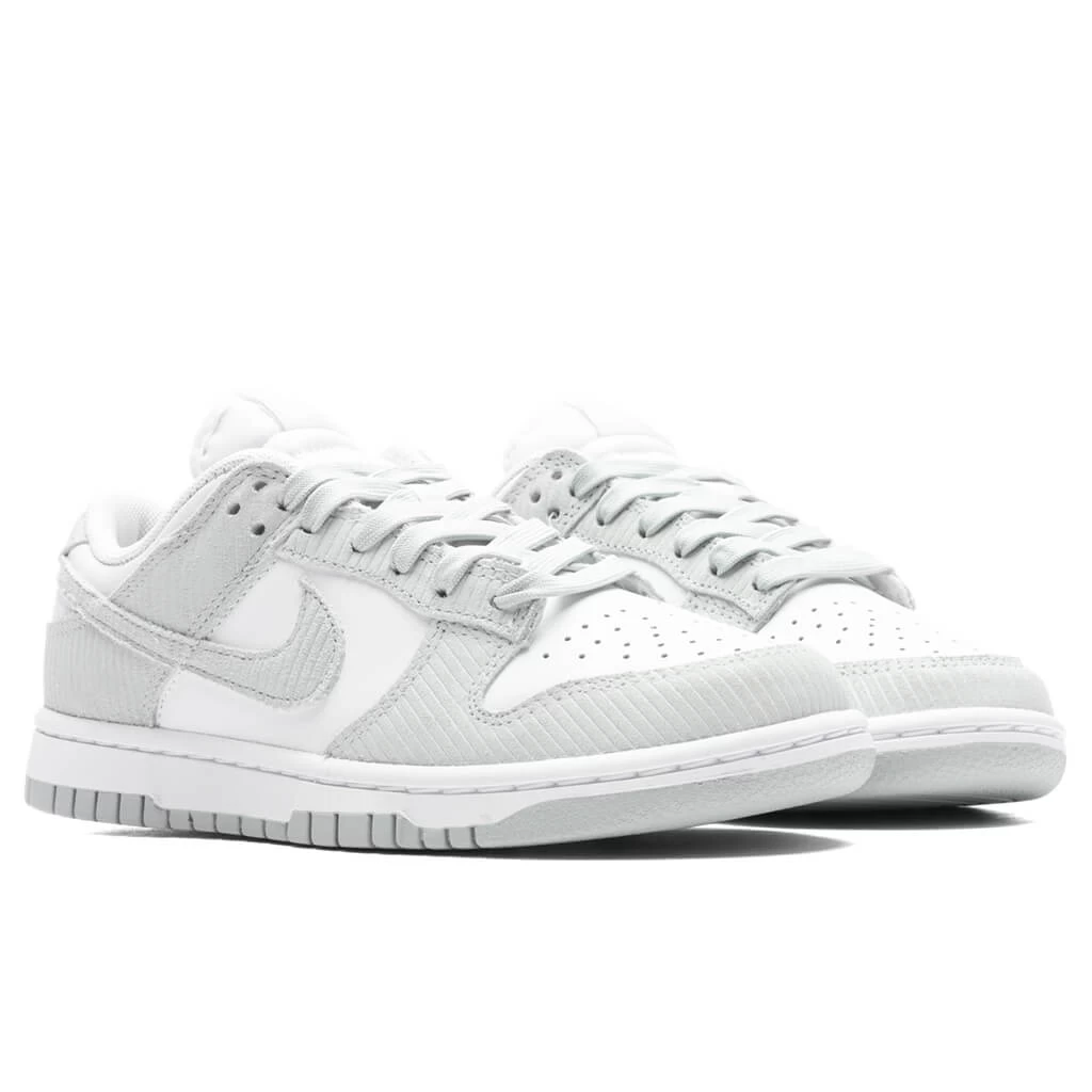 Nike Women's Dunk Low - White/Light Silver 2 Nike Women's Dunk Low - White/Light Silver - Image 2