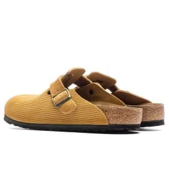 Birkenstock Women's Narrow Boston Suede Embossed - Cork Brown 6 Birkenstock Women's Narrow Boston Suede Embossed - Cork Brown -Fashion Clothing Store Women s Narrow Boston Suede Corduroy Cork Brown 1026183 08 06 23 Feature VR 5