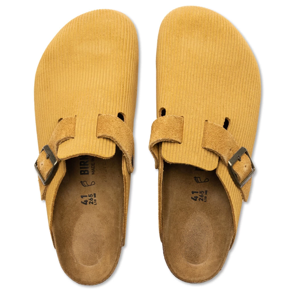 Birkenstock Women's Narrow Boston Suede Embossed - Cork Brown 4 Birkenstock Women's Narrow Boston Suede Embossed - Cork Brown - Image 4