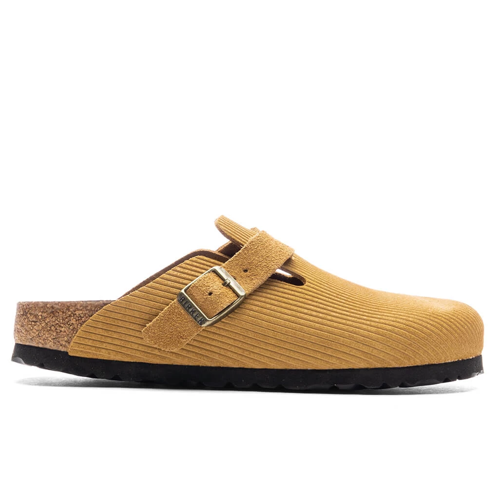 Birkenstock Women's Narrow Boston Suede Embossed - Cork Brown 1 Birkenstock Women's Narrow Boston Suede Embossed - Cork Brown