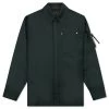 Helmut Lang Wool Gabardine Shirt Jacket - Evergreen