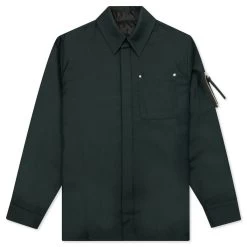 Helmut Lang Wool Gabardine Shirt Jacket - Evergreen