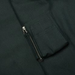 Helmut Lang Wool Gabardine Shirt Jacket - Evergreen -Fashion Clothing Store Yarn Dye Jacket Wool Evergreen N07HM502 F5P 09 25 23 Feature VR 7