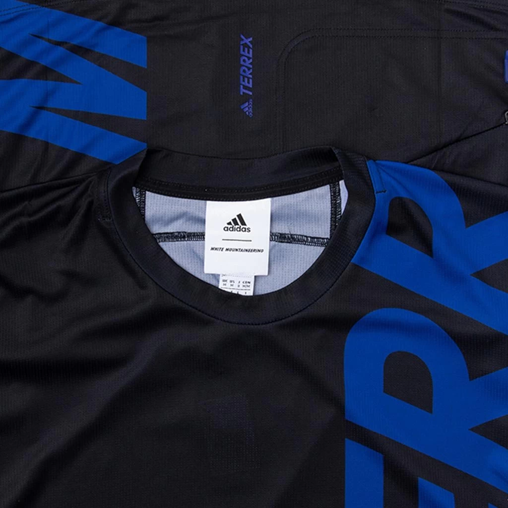Adidas Originals Originals X White Mountaineering TX Trail Tee - Black/Royal 2 Adidas Originals Originals X White Mountaineering TX Trail Tee - Black/Royal - Image 2