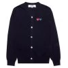 Double Heart Cardigan - Navy