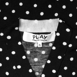 Polka Dot Cardigan Black Heart - Black 6 Polka Dot Cardigan Black Heart - Black -Fashion Clothing Store comme des garcons play polka dot cardigan black heart black 2