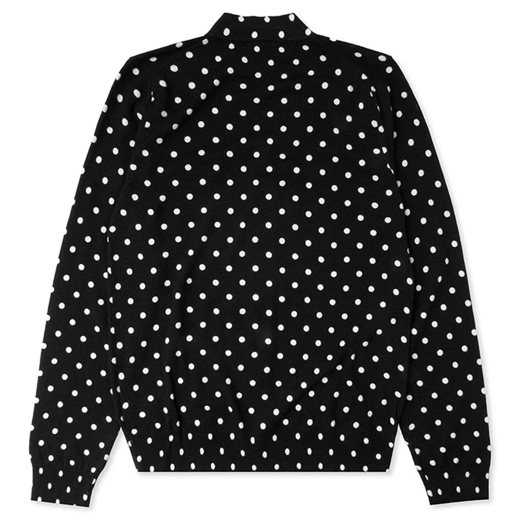 Polka Dot Cardigan Black Heart - Black 2 Polka Dot Cardigan Black Heart - Black - Image 2
