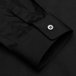 Small Black Emblem Button Down - Black -Fashion Clothing Store comme des garcons play small black emblem button down black 4