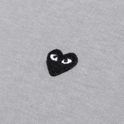 Small Heart Color Series T-Shirt - Grey -Fashion Clothing Store comme des garcons play small heart color series t shirt grey 4