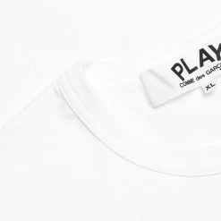 Women's Camouflage Double Heart T-Shirt - White 7 Women's Camouflage Double Heart T-Shirt - White -Fashion Clothing Store comme des garcons play womens camouflage double heart t shirt white 3