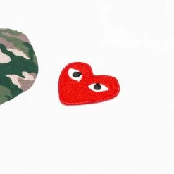 Women's Camouflage Double Heart T-Shirt - White 9 Women's Camouflage Double Heart T-Shirt - White -Fashion Clothing Store comme des garcons play womens camouflage double heart t shirt white 5