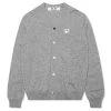 Woven V-Neck Cardigan - Light Grey