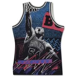 Just Don 'Chicago Bulls' Sublimated Jersey - Pattern Black -Fashion Clothing Store just don chicago bulls sublimated jersey pattern black 5
