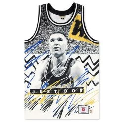 Just Don 'Golden State Warriors' Sublimated Jersey - Pattern Off White