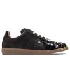 Maison Margiela Replica Low Top Suede Paint Drop - Black/Multi