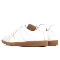 Maison Margiela Replica Low Top Suede Paint Drop - White/Multi 6 Maison Margiela Replica Low Top Suede Paint Drop - White/Multi -Fashion Clothing Store maison margiela replica low top suede paint drop whitemulti 3