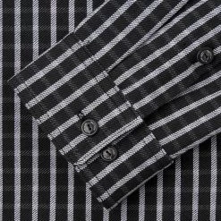 Mona Lisa Classic Striped Shirt - Black/Red -Fashion Clothing Store off white co virgil abloh mona lisa classic striped shirt blackred 5