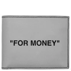 Quote Bifold Wallet - Silver/Black