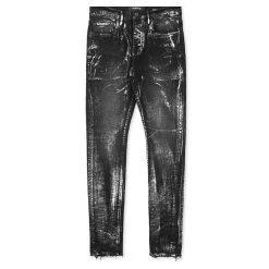 P001 - Black Wash Metallic Silver