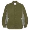 Sacai Nylon Twill X Cotton Shirt - Khaki